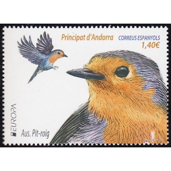 Andorra Española 482 2019 Aus Pit-Roig Ave Europa MNH Andorra Española 482 2019 Aus Pit-Roig Ave Europa MNH
