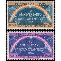 Italia Italy 660/61 4to aniversario de la firma del Pacto AtlánticoMNH Italia Italy 660/61 4to aniversario de la firma del Pacto AtlánticoMNH