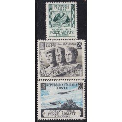 Italia Italy 637/39 1952 Día de la Armada MNH Italia Italy 637/39 1952 Día de la Armada MNH