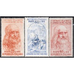 Italia Italy 624/26 1952 Leonardo da Vinci MNH Italia Italy 624/26 1952 Leonardo da Vinci MNH