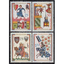 Liechtenstein 383/86 1963 Los trovadores de Minnesinger MNH