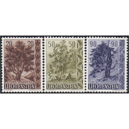 Liechtenstein 339/41 1959 Arboles MNH Liechtenstein 339/41 1959 Arboles MNH