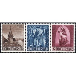 Liechtenstein 324/26 1957 Sellos de Navidad Capillas MNH