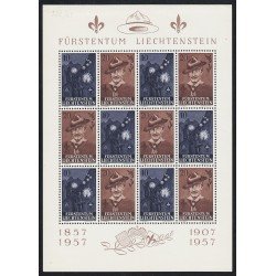 Liechtenstein 322/23 1957 Minihojita Lor Baden Powell MNH
