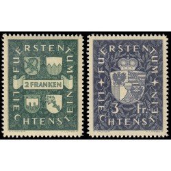 Liechtenstein 159/60 1939 Escudos Shield MNH