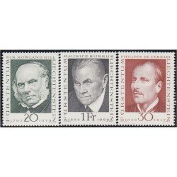 Liechtenstein 451/53 1968 Grandes filatélicos y pioneros de la filatelia MNH
