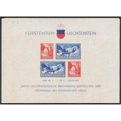 Liechtenstein HB 2 1936 Inauguración del Museo Postal de Vaduz  MNH