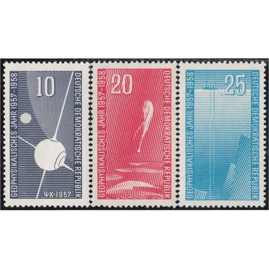 Alemania Oriental 326/28 1957/58 Año Geofísico internacional MNH