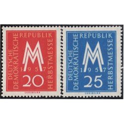 Alemania Oriental 312/13 1957 Feria de otoño de Leipzig MNH Alemania Oriental 312/13 1957 Feria de otoño de Leipzig MNH