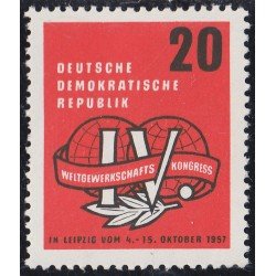 Alemania Oriental 311 1957 4º Congreso mundial de sindicatos obreros Leipzig MNH Alemania Oriental 311 1957 4º Congreso mundial de sindicatos obreros Leipzig MNH