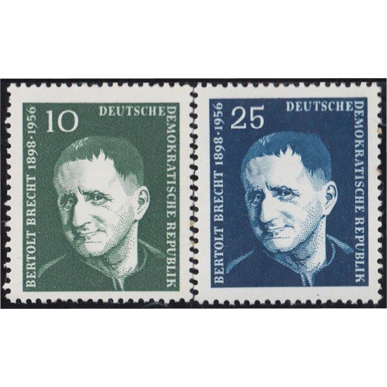 Alemania Oriental 309/10 1957 Berthold Brecht MNH Alemania Oriental 309/10 1957 Berthold Brecht MNH