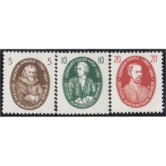 Alemania Oriental 299/01 1957 Célebres eruditos MNH