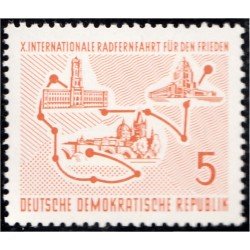 Alemania Oriental 293 1957 10ª Carrera ciclística internacional por La Paz MNH Alemania Oriental 293 1957 10ª Carrera ciclística internacional por La Paz MNH