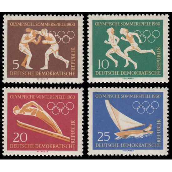 Alemania Oriental 462/65 Juegos olímpicos Boxeo Regata MNH Alemania Oriental 462/65 Juegos olímpicos Boxeo Regata MNH