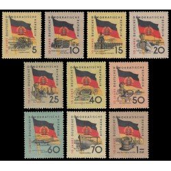 Alemania Oriental 438/47 1959 10º Aniversario de la República Democrática Alemana MNH Alemania Oriental 438/47 1959 10º Aniversario de la República Democrática Alemana MNH