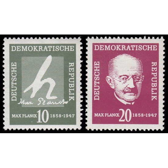 Alemania Oriental 344/45 1958 Físico Max Planck MNH Alemania Oriental 344/45 1958 Físico Max Planck MNH
