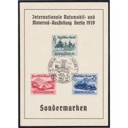 Alemania 627/29 1939 Salón Internacional del automóvil en Berlín MNH Alemania 627/29 1939 Salón Internacional del automóvil en Berlín MNH
