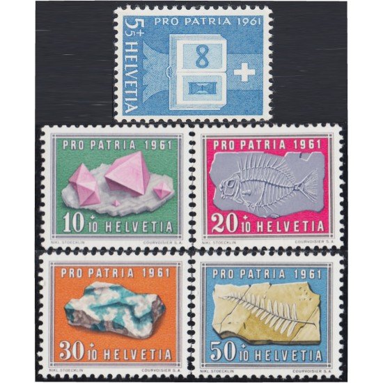 Suiza Switzerland 677/80 1961 Pro patria Libro signo infinito piedras MNH Suiza Switzerland 677/80 1961 Pro patria Libro signo infinito piedras MNH