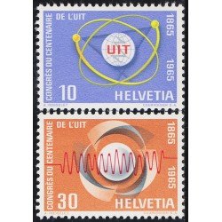 Suiza Switzerland 756/57 1965 Unión Internacional de Telecomunicaciones MNH
