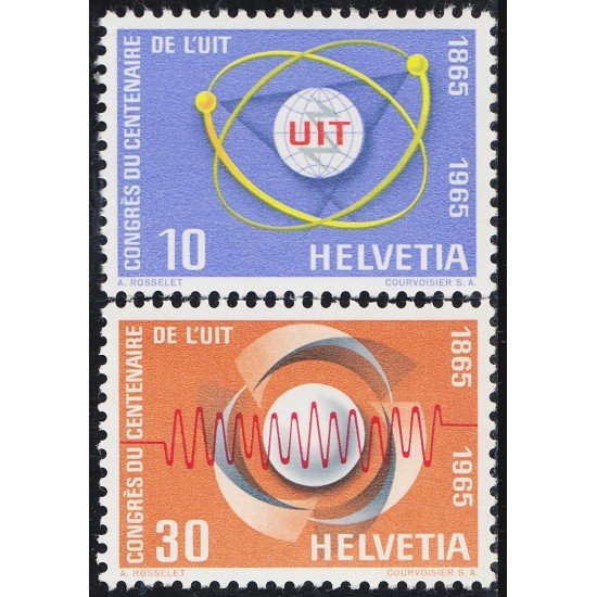 Suiza Switzerland 756/57 1965 Unión Internacional de Telecomunicaciones MNH
