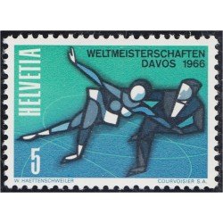 Suiza Switzerland 755 1965 Campeonato del mundo de patinaje artístico MNH