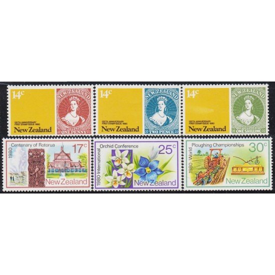 Nueva Zelanda New Zealand 760/65 1980 Aniversarios y Eventos MNH Nueva Zelanda New Zealand 760/65 1980 Aniversarios y Eventos MNH