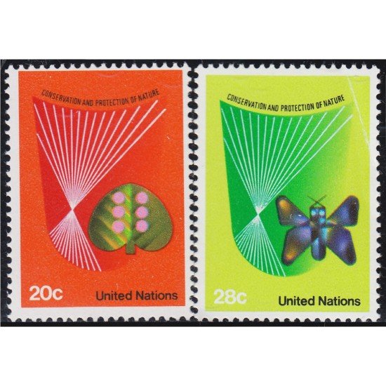 Naciones Unidas New York 381/82 1982 Conservación y protección de la naturaleza MNH 