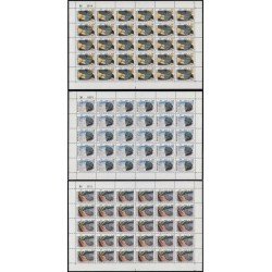 Upaep Honduras 766/68 1989 Hojas completas Jade MNH Upaep Honduras 766/68 1989 Hojas completas Jade MNH