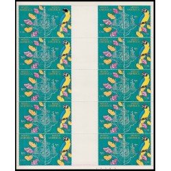 Upaep México 1357/58 1990 Hojas Completas Flores y Carabela MNH