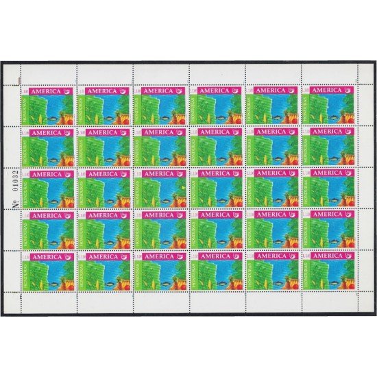 Upaep Honduras 277/78 1990 Hojas Completas Carabela y pez MNH