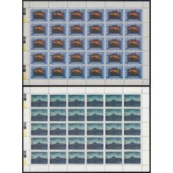 Upaep Guatemala 838 A/B 1990 Hojas Completas Volcán Pacaya Lago de Atitlán MNH