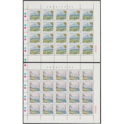 Upaep El Salvador 1087/88 1990 Hojas Completas Volcán Chicontepec MNH