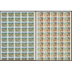 Upaep República Dominicana 1084 A y B Hojas Completas 1990 Canoa Taíno MNH
