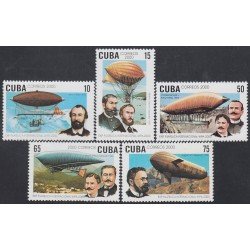 Cuba 3868/72 2000 Exposición Filatelica Mundial en Viena. Zeppelins MNH