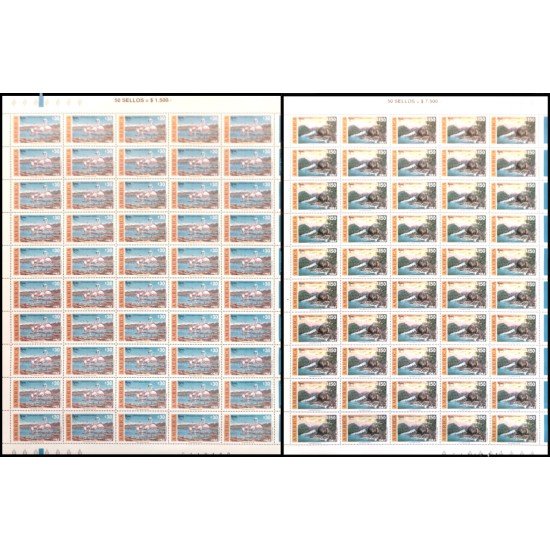 Upaep Chile 1003/04 1990 Hojas Completas Phoenicopterus Artocephalus MNH