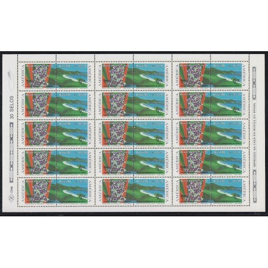 Upaep Brasil 1985/86 1990 Hojas Completas Reserva Playa y lago de soul MNH Upaep Brasil 1985/86 1990 Hojas Completas Reserva Playa y lago de soul MNH