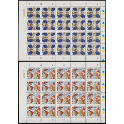 Upaep El Salvador 1160/61 1992 Hojas Completas Objetos precolombinos Mapa americano MNH