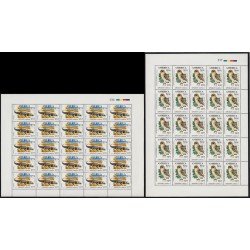 Upaep Uruguay 1463/64 1993 Hojas Completas fauna Caiman latirostris Speotyto cunicularia MNH Upaep Uruguay 1463/64 1993 Hojas Completas fauna Caiman latirostris Speotyto cunicularia MNH