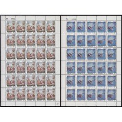 Upaep Honduras 799J/799K 1992 Hojas Completas Indios y Carabelas MNH