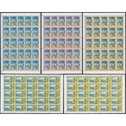 Upaep Haití  665/667-853/54 1992 Hojas Completas Indio y Carabelas MNH