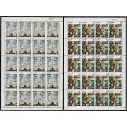 Upaep Colombia 851/52 1992 Hojas Completas Pinturas de Salvador Dalí y Alfredo Vívero MNH