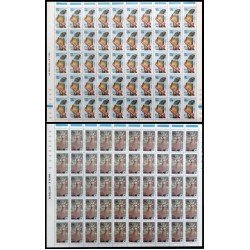 Upaep Chile 1182/83 1993 Hojas Completas Pájaros bird fauna ciervo Cyanoliseus Hippocamelus MNH