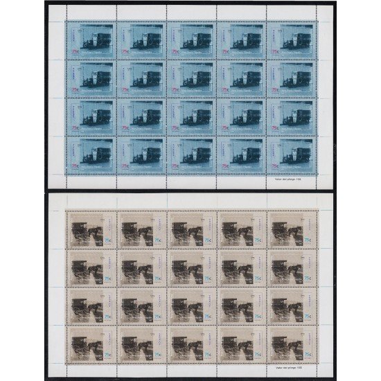 Upaep Argentina 1891/92 1994 Hojas completas Carro Caballos Vehículo postal horse MNH Upaep Argentina 1891/92 1994 Hojas completas Carro Caballos Vehículo postal horse MNH