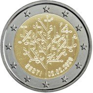 Estonia 2020 2 € euros conmemorativos Tratado de Paz Tartu Estonia 2020 2 € euros conmemorativos Tratado de Paz Tartu