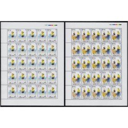 Upaep Uruguay 1670/71 1997 Hojas completas Chica Cartero postman MNH Upaep Uruguay 1670/71 1997 Hojas completas Chica Cartero postman MNH