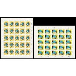 Upaep Paraguay 2733/34 1997 Hojas completas Cartero postman alrededor de la tierra MNH Upaep Paraguay 2733/34 1997 Hojas completas Cartero postman alrededor de la tierra MNH