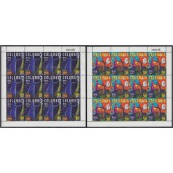 Upaep Colombia 1073-954 1997 Hojas completas Cartero en motocicleta motorcycle MNH Upaep Colombia 1073-954 1997 Hojas completas Cartero en motocicleta motorcycle MNH