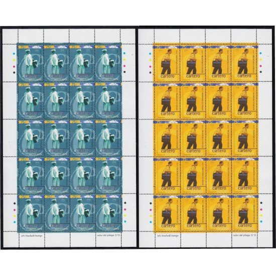 Upaep Argentina 2015/16 1997 Hojas completas Cartero Antiguo y Moderno MNH
