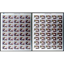 Upaep Chile 1513/14 1999 Hojas completas Misil convertido en mensajes y palomas MNH