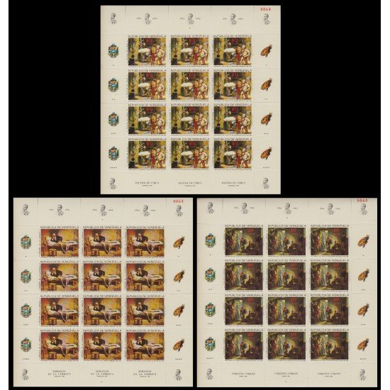 Venezuela  A- 885/87 MMinihojita Centenario natalicio de Arturo Michelena MNH